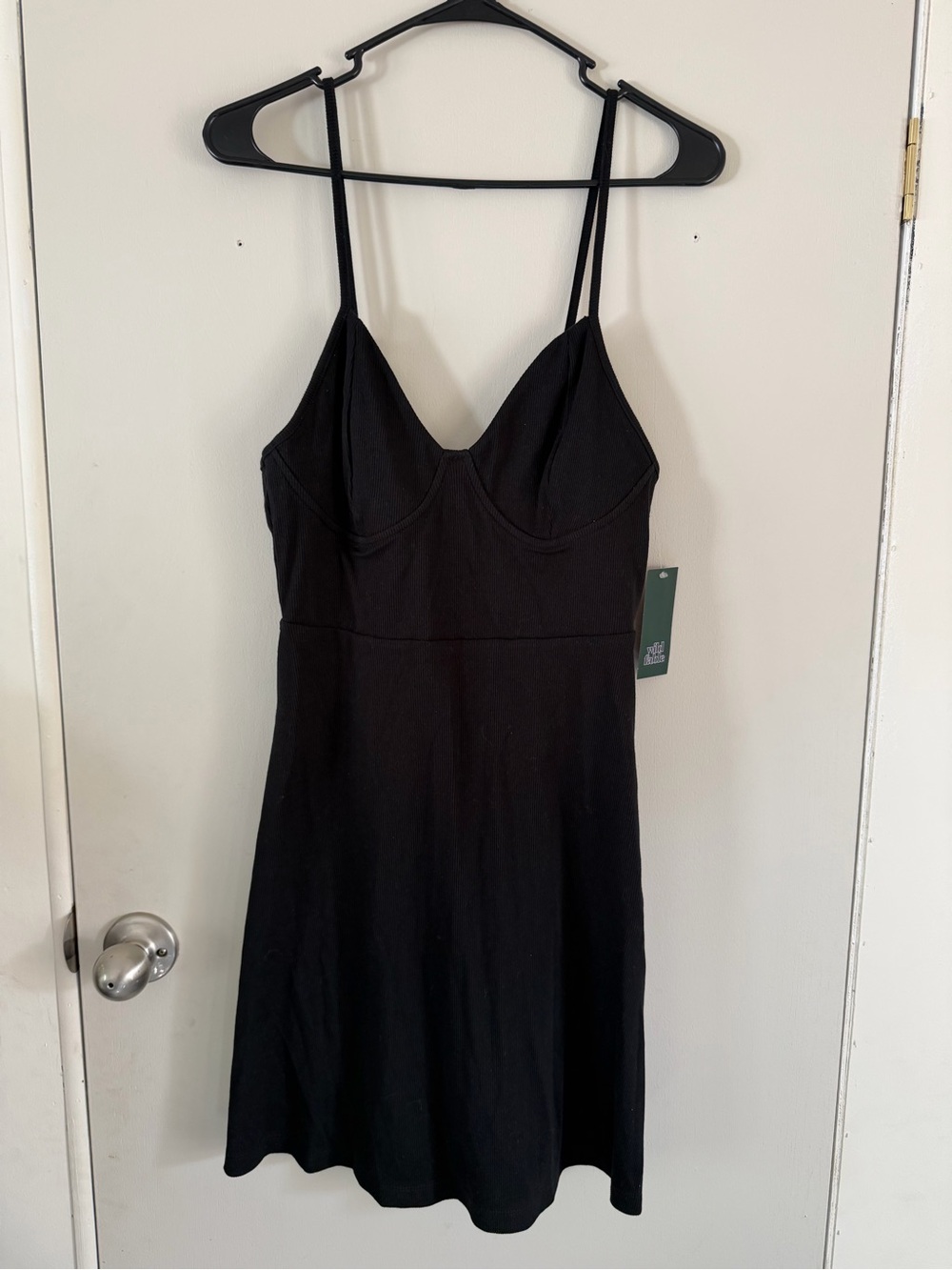 Black Spaghetti Strap Slip Dress